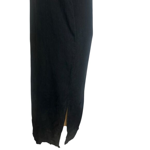 Flax Black Linen Slipster sleeveless minimalist Maxi Dress small - Picture 5 of 6